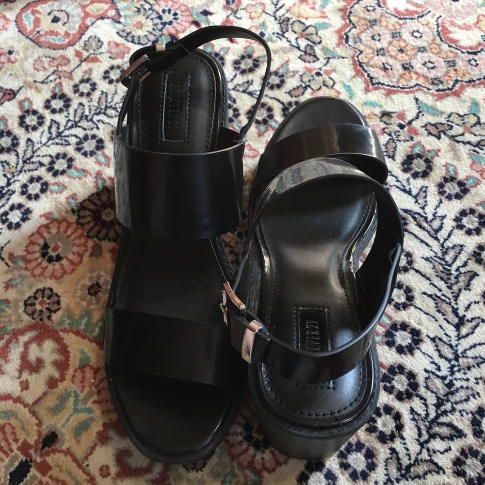 Forever 21 Strappy Platform Shoes